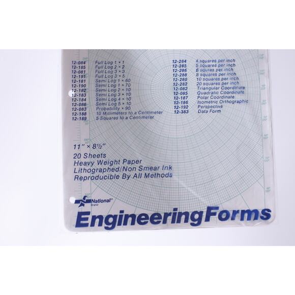 Engineering Forms, National Brand, Sealed, 20 Sheets, Lithograph - Picture 1 of 4